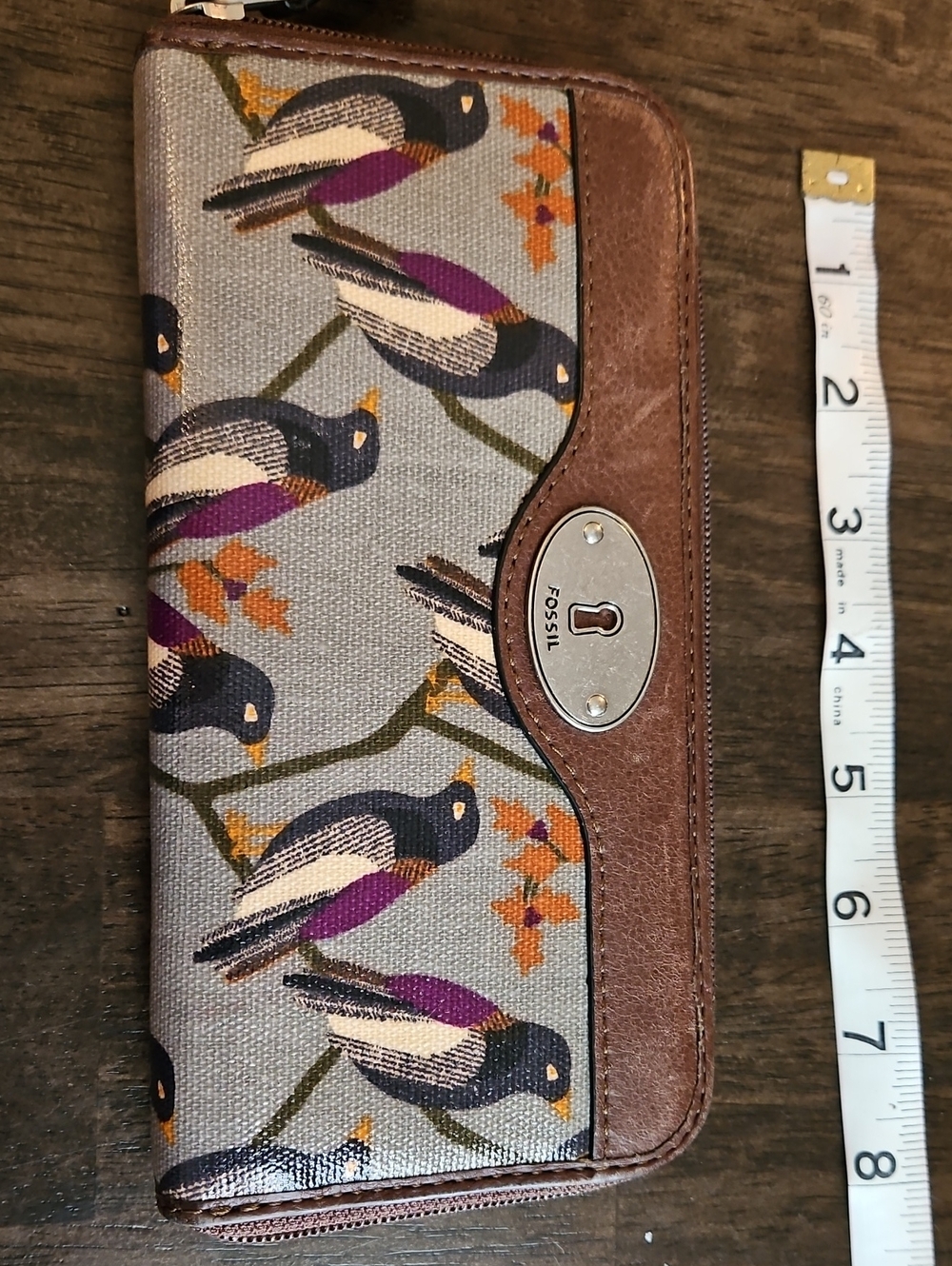 Fossil Key-Per Zippered Wallet